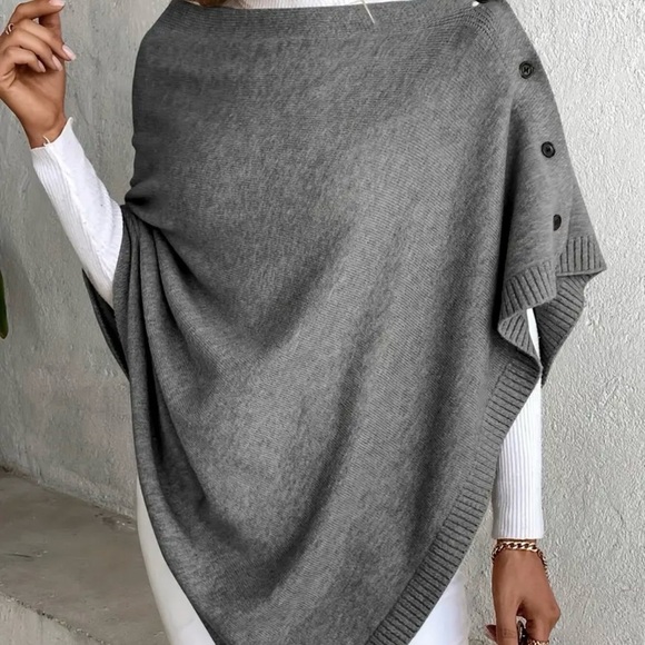 Jackets & Blazers - Shawl, poncho, pashmina Grey
